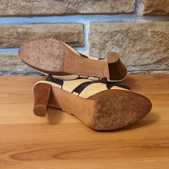 Raymon Tenza Woven Tie Sling Back Sandal Heels 8.5 M - Picture 7 of 8